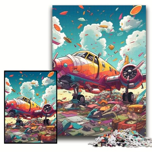 Puzzle 1000 Teile für Erwachsene, Flugzeugkunst, Holzpuzzle für Erwachsene, 50x75cm, Spaß für den Familienspielabend, dekoratives Kunstwerk zum Selbermachen Puzzle 1000 Teile für Erwachsene, Flugzeugkunst, Holzpuzzle für Erwachsene, 50x75cm, Spaß für den Familienspielabend, dekoratives Kunstwerk zum Selbermachen von ZKYUBEK