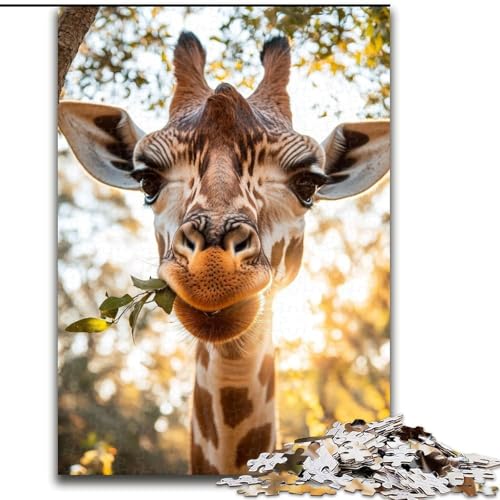 Puzzle 1000 Teile für Erwachsene, Giraffe im Wald, 26x38cm, anspruchsvolles Denkspiel für Teenager, unterhaltsames interaktives Spiel für die ganze Familie von ZKYUBEK