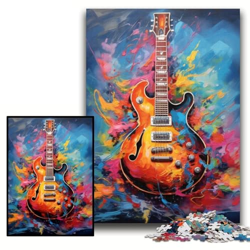 Puzzle 1000 Teile für Erwachsene, Gitarre, anspruchsvolle Puzzles, 26x38cm, perfekt für Teenager und zur Heimdekoration Puzzle 1000 Teile für Erwachsene, Gitarre, anspruchsvolle Puzzles, 26x38cm, perfekt für Teenager und zur Heimdekoration von ZKYUBEK