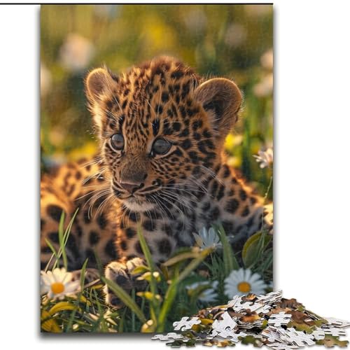 Puzzle 1000 Teile für Erwachsene, Grasland-Leopard, Holzpuzzle 26x38cm, für Reiseliebhaber und Paare, anspruchsvolles Spielzeug Puzzle 1000 Teile für Erwachsene, Grasland-Leopard, Holzpuzzle 26x38cm, für Reiseliebhaber und Paare, anspruchsvolles Spielzeug von ZKYUBEK