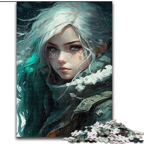 Puzzle 1000 Teile für Erwachsene, ICY Anime Queen, Kartonpuzzle, Größe 26x38cm, für Reiseliebhaber und Paare, anspruchsvolles Spielzeug von ZKYUBEK