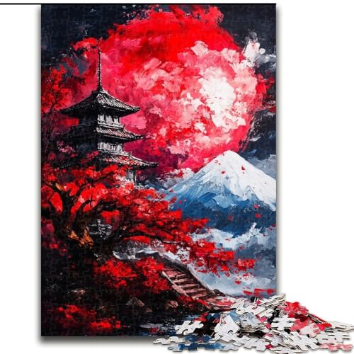 Puzzle 1000 Teile für Erwachsene, Japanische Tempel, 50x75cm, anspruchsvolles Denkspiel für Teenager, unterhaltsames interaktives Spiel für die ganze Familie von ZKYUBEK
