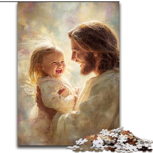 Puzzle 1000 Teile für Erwachsene, Jesus-Puzzles für Erwachsene, Geburtstage, Feiertage, Weltraum-Party-Dekorationen, 50x75cm Puzzle 1000 Teile für Erwachsene, Jesus-Puzzles für Erwachsene, Geburtstage, Feiertage, Weltraum-Party-Dekorationen, 50x75cm von ZKYUBEK