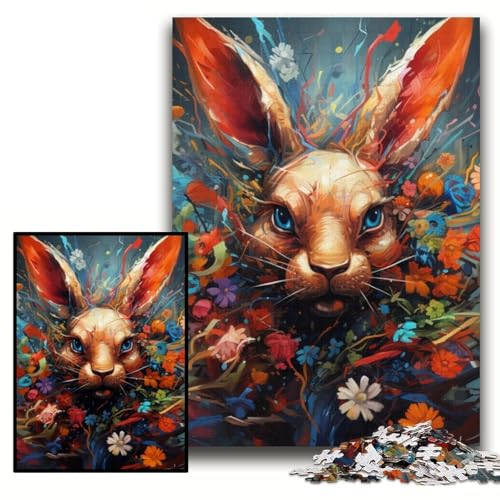Puzzle 1000 Teile für Erwachsene, Kaninchen, anspruchsvolle Puzzles, 26x38cm, perfekt für Teenager und zur Heimdekoration Puzzle 1000 Teile für Erwachsene, Kaninchen, anspruchsvolle Puzzles, 26x38cm, perfekt für Teenager und zur Heimdekoration von ZKYUBEK