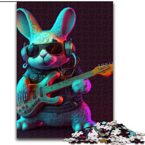 Puzzle 1000 Teile für Erwachsene, Kaninchen-Gitarre, Tierpuzzle für Erwachsene, Größe 50x75cm, für Feiertage, Geburtstage und Familienspieleabende Puzzle 1000 Teile für Erwachsene, Kaninchen-Gitarre, Tierpuzzle für Erwachsene, Größe 50x75cm, für Feiertage, Geburtstage und Familienspieleabende von ZKYUBEK