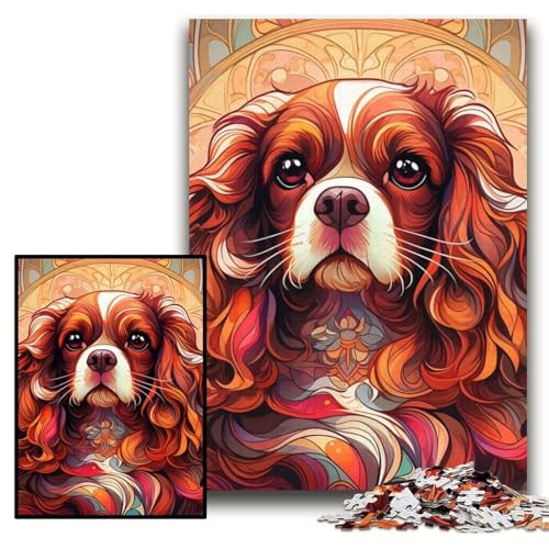 Puzzle 1000 Teile für Erwachsene, King Charles Spaniel-Puzzles für Erwachsene, 26x38cm, Weihnachten, Halloween, Ostern, Neujahr Puzzle 1000 Teile für Erwachsene, King Charles Spaniel-Puzzles für Erwachsene, 26x38cm, Weihnachten, Halloween, Ostern, Neujahr von ZKYUBEK