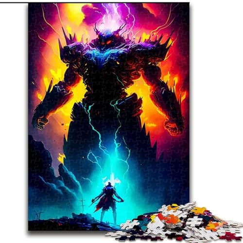 Puzzle 1000 Teile für Erwachsene, Krieger- und Cyborg-Puzzle aus Pappe, Größe 26x38cm, für Reiseliebhaber und Paare, anspruchsvolles Spielzeug von ZKYUBEK