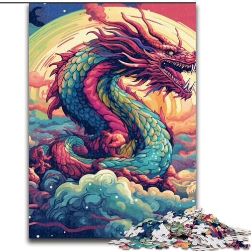 Puzzle 1000 Teile für Erwachsene, Kunst, Fliegende Drachen, Holzpuzzle, Größe 50x75cm, anspruchsvolles Denkspiel – entspannendes Spielzeug für Teenager Puzzle 1000 Teile für Erwachsene, Kunst, Fliegende Drachen, Holzpuzzle, Größe 50x75cm, anspruchsvolles Denkspiel – entspannendes Spielzeug für Teenager von ZKYUBEK