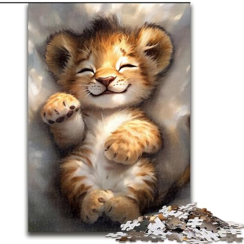 Puzzle 1000 Teile für Erwachsene, Löwenjunges, Holzpuzzle, 26x38cm, Teenager, Paare und Freunde zum Geburtstag, zu Weihnachten Puzzle 1000 Teile für Erwachsene, Löwenjunges, Holzpuzzle, 26x38cm, Teenager, Paare und Freunde zum Geburtstag, zu Weihnachten von ZKYUBEK