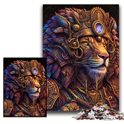 Puzzle 1000 Teile für Erwachsene, Löwenkrieger-Puzzle für Erwachsene, 26x38cm, Weihnachten, Halloween, Ostern, Neujahr Puzzle 1000 Teile für Erwachsene, Löwenkrieger-Puzzle für Erwachsene, 26x38cm, Weihnachten, Halloween, Ostern, Neujahr von ZKYUBEK