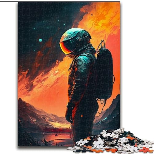 Puzzle 1000 Teile für Erwachsene, Lost Space Astronaut, Papppuzzle, Größe 26x38cm, für Reiseliebhaber und Paare, anspruchsvolles Spielzeug von ZKYUBEK