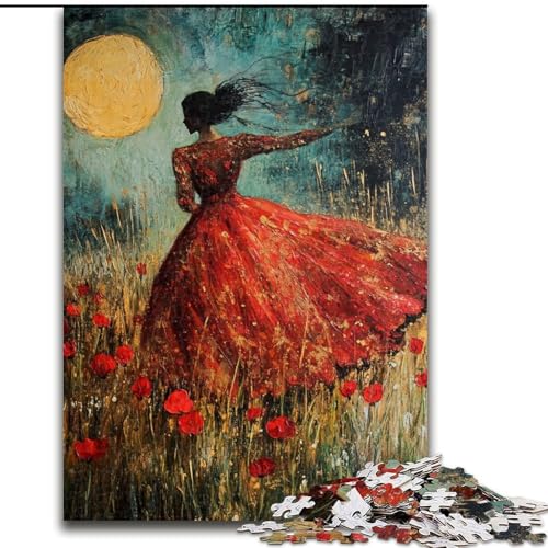 Puzzle 1000 Teile für Erwachsene, Mohnmädchen, Holzpuzzle 26x38cm, für Reiseliebhaber und Paare, anspruchsvolles Spielzeug Puzzle 1000 Teile für Erwachsene, Mohnmädchen, Holzpuzzle 26x38cm, für Reiseliebhaber und Paare, anspruchsvolles Spielzeug von ZKYUBEK
