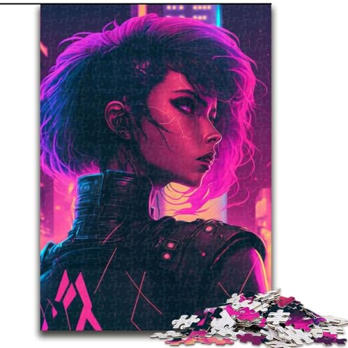 Puzzle 1000 Teile für Erwachsene, Neon Girls, Kartonpuzzle, Größe 26x38cm, für Reiseliebhaber und Paare, anspruchsvolles Spielzeug von ZKYUBEK