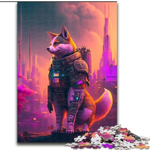 Puzzle 1000 Teile für Erwachsene, Neon-Krieger, schwierige Puzzles für Erwachsene, Größe 26x38cm, perfekt für Teenager und zur Heimdekoration von ZKYUBEK