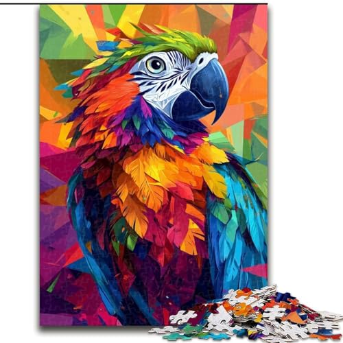 Puzzle 1000 Teile für Erwachsene, Papagei, Unmögliches Puzzle für Erwachsene, 50x75cm, Geburtstagsgeschenkidee, herausforderndes Denkspiel von ZKYUBEK