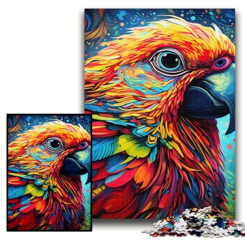 Puzzle 1000 Teile für Erwachsene, Papagei, anspruchsvolle Puzzles, 50x75cm, perfekt für Teenager und zur Heimdekoration von ZKYUBEK