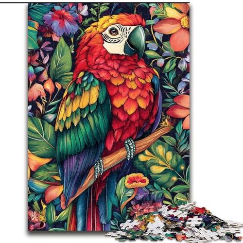 Puzzle 1000 Teile für Erwachsene, Papageien-Puzzle, 26x38cm, anspruchsvolles Denkspiel für Teenager, unterhaltsames interaktives Spiel für die ganze Familie von ZKYUBEK