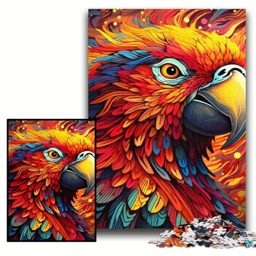 Puzzle 1000 Teile für Erwachsene, Papageien-Puzzle für Erwachsene, 50x75cm, Weihnachten, Halloween, Ostern, Neujahr von ZKYUBEK