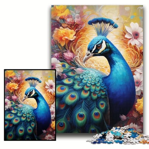 Puzzle 1000 Teile für Erwachsene, Pfau, Holzpuzzle, 50x75cm, perfekt für Halloween, Weihnachten, Geburtstagsgeschenk Puzzle 1000 Teile für Erwachsene, Pfau, Holzpuzzle, 50x75cm, perfekt für Halloween, Weihnachten, Geburtstagsgeschenk von ZKYUBEK