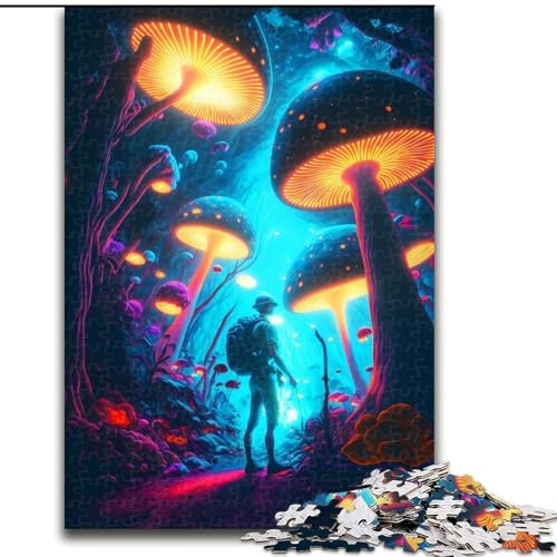 Puzzle 1000 Teile für Erwachsene, Pilzwald, Kartonpuzzle, Größe 26x38cm, für Reiseliebhaber und Paare, anspruchsvolles Spielzeug von ZKYUBEK