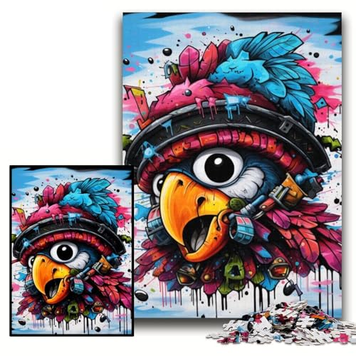 Puzzle 1000 Teile für Erwachsene, Piratenpapagei-Puzzle für Erwachsene, 26x38cm, perfekt für Familienspaß an Weihnachten, Thanksgiving, Geburtstagen und Ostern von ZKYUBEK