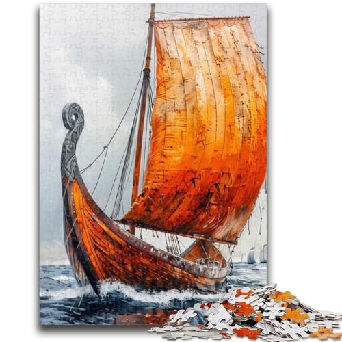Puzzle 1000 Teile für Erwachsene, Piratenschiff, Elefantenspielzeug, Denkspiel, Geburtstagsgeschenk, Geschenke, Wandkunst für Kinder ab 14 Jahren, 26x38cm von ZKYUBEK