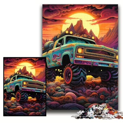 Puzzle 1000 Teile für Erwachsene, Psychedelic Truck, Papppuzzle, 26x38cm, perfekt für Halloween, Weihnachten, Geburtstagsgeschenk Puzzle 1000 Teile für Erwachsene, Psychedelic Truck, Papppuzzle, 26x38cm, perfekt für Halloween, Weihnachten, Geburtstagsgeschenk von ZKYUBEK