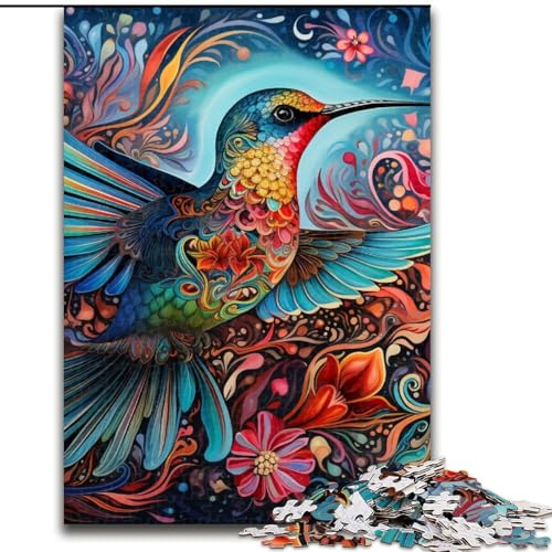 Puzzle 1000 Teile für Erwachsene, Psychedelischer Kolibri, Holzpuzzle, Größe 50x75cm, Herausforderndes Denkspiel – Entspannendes Spielzeug für Teenager Puzzle 1000 Teile für Erwachsene, Psychedelischer Kolibri, Holzpuzzle, Größe 50x75cm, Herausforderndes Denkspiel – Entspannendes Spielzeug für Teenager von ZKYUBEK