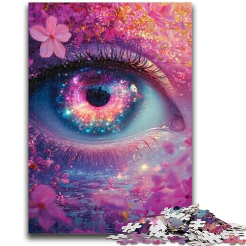 Puzzle 1000 Teile für Erwachsene, Psychedelisches Auge, Elefantenspielzeug, Denkspiel, Geburtstagsgeschenk, Geschenke, Wandkunst für Kinder ab 14 Jahren, 26x38cm von ZKYUBEK