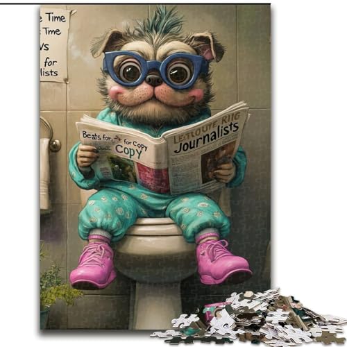 Puzzle 1000 Teile für Erwachsene, Pug Go Toilet, Puzzles für Erwachsene, Größe 50x75cm, entspannende Unterhaltung, Heimdekoration Puzzle 1000 Teile für Erwachsene, Pug Go Toilet, Puzzles für Erwachsene, Größe 50x75cm, entspannende Unterhaltung, Heimdekoration von ZKYUBEK