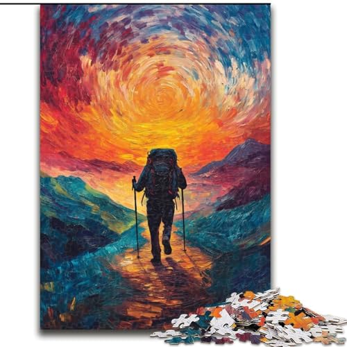 Puzzle 1000 Teile für Erwachsene, Reisende, Holzpuzzle, 50x75cm, perfekt für Halloween, Weihnachten, Geburtstagsgeschenk Puzzle 1000 Teile für Erwachsene, Reisende, Holzpuzzle, 50x75cm, perfekt für Halloween, Weihnachten, Geburtstagsgeschenk von ZKYUBEK