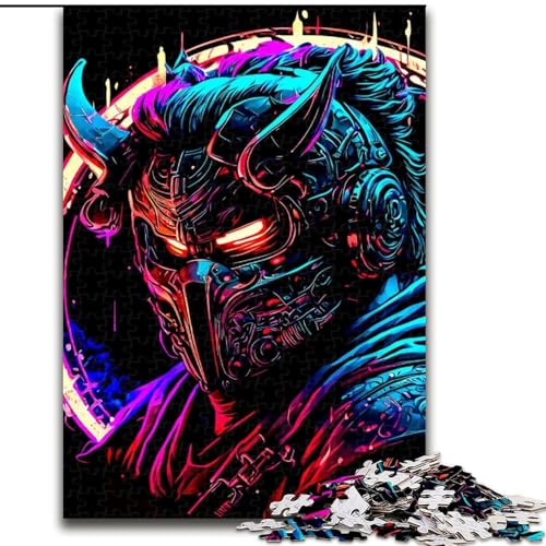Puzzle 1000 Teile für Erwachsene, Samurai-Holzpuzzle, Größe 50x75cm, perfekt für Halloween, Weihnachten, Geburtstagsgeschenk von ZKYUBEK