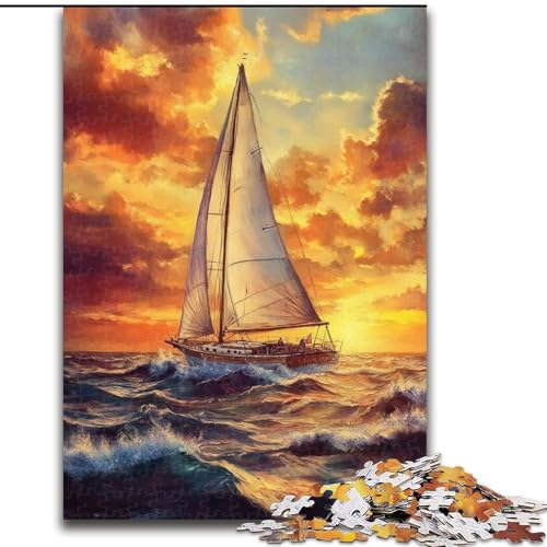 Puzzle 1000 Teile für Erwachsene, Segelboot, Segeln auf dem Meer, Holzpuzzle 26x38cm, für Reiseliebhaber und Paare, anspruchsvolles Spielzeug Puzzle 1000 Teile für Erwachsene, Segelboot, Segeln auf dem Meer, Holzpuzzle 26x38cm, für Reiseliebhaber und Paare, anspruchsvolles Spielzeug von ZKYUBEK