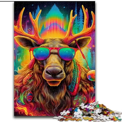 Puzzle 1000 Teile für Erwachsene, Tier-Elch-Holzpuzzle, Größe 50x75cm, anspruchsvolles Denkspiel – entspannendes Spielzeug für Teenager Puzzle 1000 Teile für Erwachsene, Tier-Elch-Holzpuzzle, Größe 50x75cm, anspruchsvolles Denkspiel – entspannendes Spielzeug für Teenager von ZKYUBEK