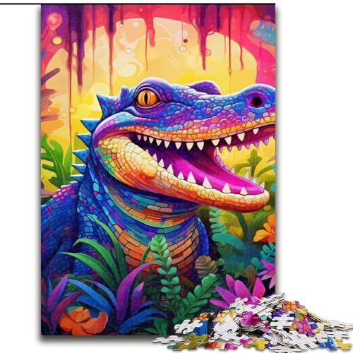 Puzzle 1000 Teile für Erwachsene, Tier-Nilkrokodile, Holzpuzzle, Größe 50x75cm, anspruchsvolles Denkspiel – entspannendes Spielzeug für Teenager Puzzle 1000 Teile für Erwachsene, Tier-Nilkrokodile, Holzpuzzle, Größe 50x75cm, anspruchsvolles Denkspiel – entspannendes Spielzeug für Teenager von ZKYUBEK