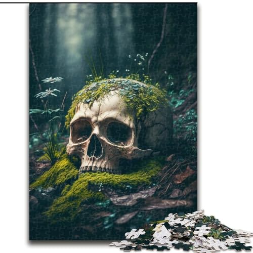 Puzzle 1000 Teile für Erwachsene, Totenkopf im Wald, Holzpuzzle, Größe 50x75cm, für Reiseliebhaber und Paare, anspruchsvolles Spielzeug Puzzle 1000 Teile für Erwachsene, Totenkopf im Wald, Holzpuzzle, Größe 50x75cm, für Reiseliebhaber und Paare, anspruchsvolles Spielzeug von ZKYUBEK
