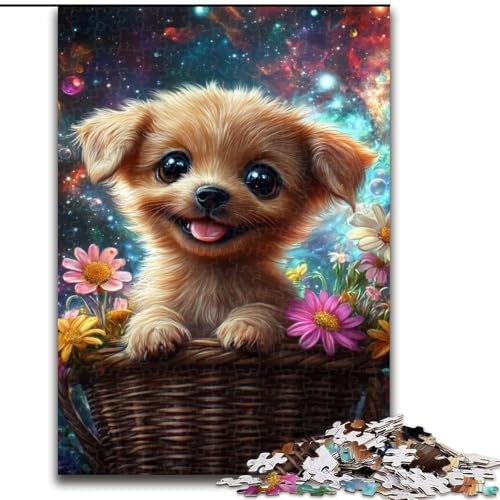 Puzzle 1000 Teile für Erwachsene, Welpen-Puzzle, 50x75cm, anspruchsvolles Denkspiel für Teenager, unterhaltsames interaktives Spiel für die ganze Familie von ZKYUBEK