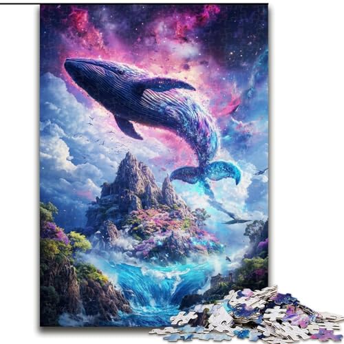 Puzzle 1000 Teile für Erwachsene, Weltraumwal, Holzpuzzle, 50x75cm, perfekt für Halloween, Weihnachten, Geburtstagsgeschenk Puzzle 1000 Teile für Erwachsene, Weltraumwal, Holzpuzzle, 50x75cm, perfekt für Halloween, Weihnachten, Geburtstagsgeschenk von ZKYUBEK