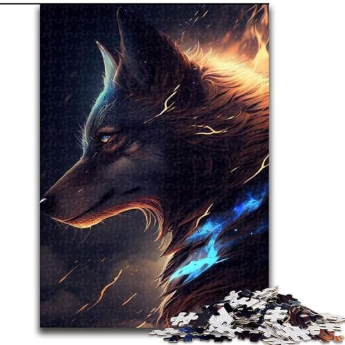Puzzle 1000 Teile für Erwachsene, Wolf, Anime, Tier, Holzpuzzle, Größe 50x75cm, für Reiseliebhaber und Paare, anspruchsvolles Spielzeug von ZKYUBEK