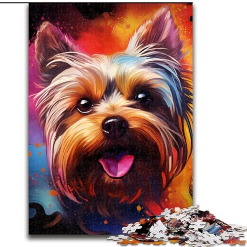 Puzzle 1000 Teile für Erwachsene, Yorkshire Terrier, Puzzles für Erwachsene, Größe 26x38cm, anspruchsvolles Denkspiel für Teenager, Spaß für den Spieleabend mit der Familie von ZKYUBEK