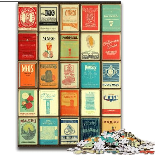 Puzzle 1000 Teile für Erwachsene, Zigarettencollage, Holzpuzzle, 50x75cm, Denkspiel für Teenager und Familieninteraktion von ZKYUBEK
