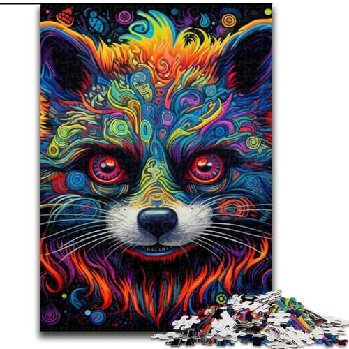 Puzzle 1000 Teile für Erwachsene, buntes, süßes Waschbär-Holzpuzzle, Größe 50x75cm, anspruchsvolles Denkspiel – entspannendes Spielzeug für Teenager Puzzle 1000 Teile für Erwachsene, buntes, süßes Waschbär-Holzpuzzle, Größe 50x75cm, anspruchsvolles Denkspiel – entspannendes Spielzeug für Teenager von ZKYUBEK