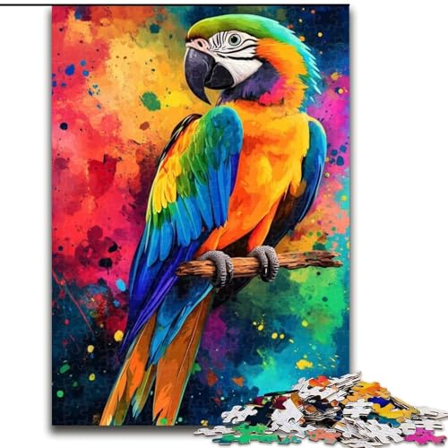 Puzzle 1000 Teile für Erwachsene, buntes Papageien-Puzzle für Erwachsene, 26x38cm, Geburtstagsgeschenkidee, anspruchsvolles Denkspiel von ZKYUBEK
