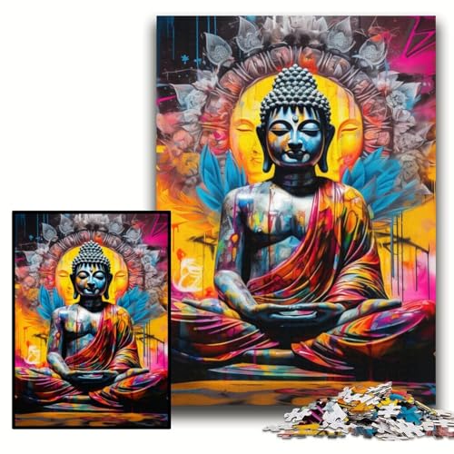 Puzzle 1000 Teile für Erwachsene, farbenfrohes Buddha-Holzpuzzle, 50x75cm, ideal für den Partner, perfektes Weihnachts-, Neujahrs- oder Valentinstagsgeschenk Puzzle 1000 Teile für Erwachsene, farbenfrohes Buddha-Holzpuzzle, 50x75cm, ideal für den Partner, perfektes Weihnachts-, Neujahrs- oder Valentinstagsgeschenk von ZKYUBEK