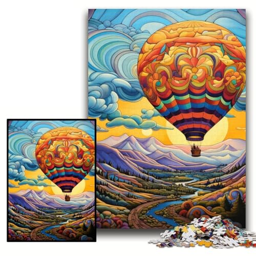 Puzzle 1000 Teile für Erwachsene, farbenfrohes Heißluftballon-Kunst-Puzzle aus Karton, 26x38cm, perfekt für Halloween, Weihnachten, Geburtstagsgeschenk Puzzle 1000 Teile für Erwachsene, farbenfrohes Heißluftballon-Kunst-Puzzle aus Karton, 26x38cm, perfekt für Halloween, Weihnachten, Geburtstagsgeschenk von ZKYUBEK