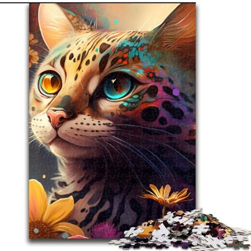 Puzzle 1000 Teile für Erwachsene, farbenfrohes Katzen-Kunst-Puzzle für Erwachsene, Größe 50x75cm, anspruchsvolles DIY-Denkspiel für Teenager Puzzle 1000 Teile für Erwachsene, farbenfrohes Katzen-Kunst-Puzzle für Erwachsene, Größe 50x75cm, anspruchsvolles DIY-Denkspiel für Teenager von ZKYUBEK