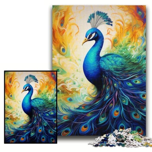 Puzzle 1000 Teile für Erwachsene, farbenfrohes Pfauen-Puzzle für Erwachsene, 26x38cm, perfekt für Familienspaß an Weihnachten, Thanksgiving, Geburtstagen und Ostern Puzzle 1000 Teile für Erwachsene, farbenfrohes Pfauen-Puzzle für Erwachsene, 26x38cm, perfekt für Familienspaß an Weihnachten, Thanksgiving, Geburtstagen und Ostern von ZKYUBEK