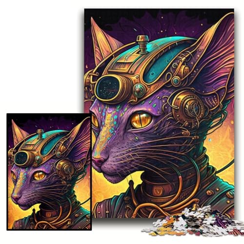 Puzzle 1000 Teile für Erwachsene, haarloser Katzenkrieger, Papppuzzle, 26x38cm, perfekt für Halloween, Weihnachten, Geburtstagsgeschenk Puzzle 1000 Teile für Erwachsene, haarloser Katzenkrieger, Papppuzzle, 26x38cm, perfekt für Halloween, Weihnachten, Geburtstagsgeschenk von ZKYUBEK