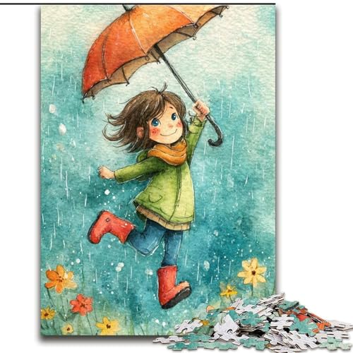 Puzzle 1000 Teile für Erwachsene, kleines Mädchen mit Regenschirm, 26x38cm, anspruchsvolles Denkspiel für Teenager, unterhaltsames interaktives Spiel für die ganze Familie Puzzle 1000 Teile für Erwachsene, kleines Mädchen mit Regenschirm, 26x38cm, anspruchsvolles Denkspiel für Teenager, unterhaltsames interaktives Spiel für die ganze Familie von ZKYUBEK