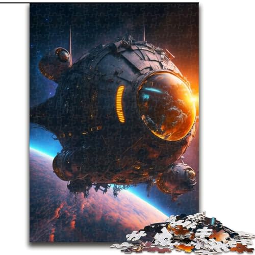 Puzzle 1000 Teile für Erwachsene, postapokalyptisches Raumschiff, Kartonpuzzle, Größe 26x38cm, für Reiseliebhaber und Paare, anspruchsvolles Spielzeug von ZKYUBEK
